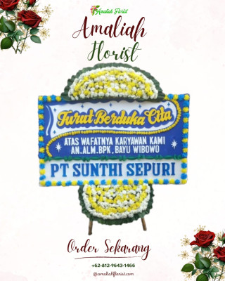 Papan Bunga Duka di Sukamaju Baru